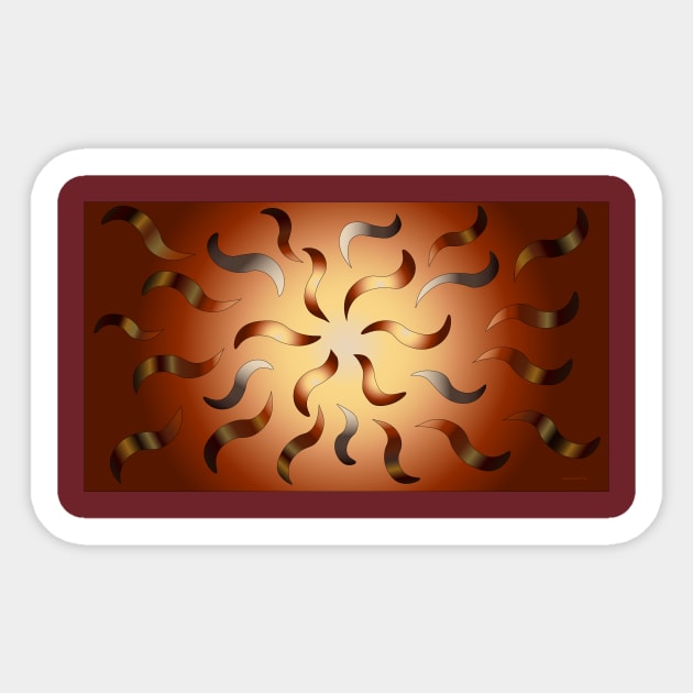 Gradient Swoosh Sunburst Sticker by Barschall